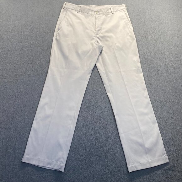 Nike Golf Tech Pants Mens 36x32 Ivory Dri Fit Straight Leg Preppy Classic - Picture 2 of 15